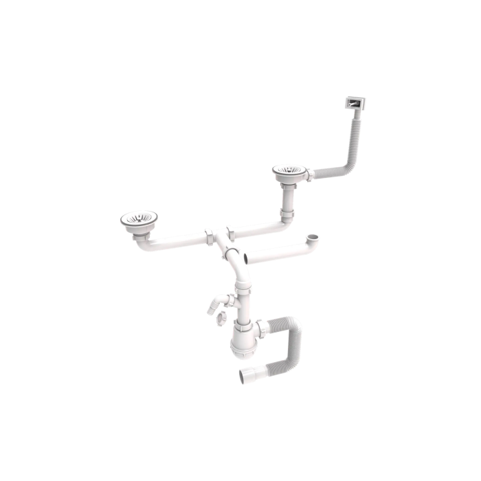 Сифони для подвійної кухонної мийки