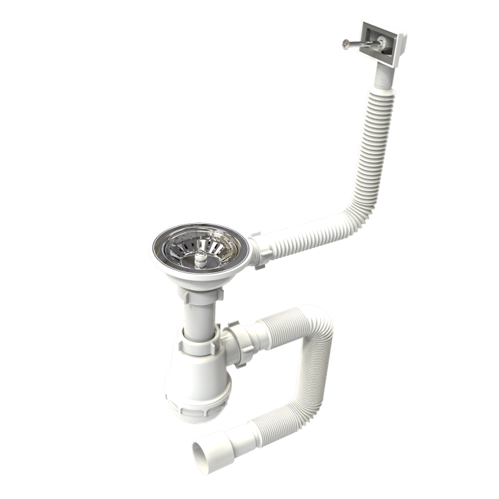 Сифони для одинарної кухонної мийки з нержавіючою зливою сіткою 115mm