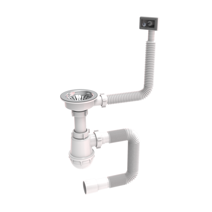 Сифони для одинарної кухонної мийки з пластмасовим гвинтом 115mm