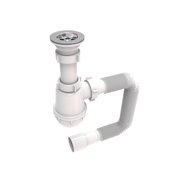 Siphons for kitchen sinks 70 mm
